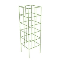 Panacea 47-in 4-Panel Heavy Duty Powder Coated Steel Tomato Tower Light Green Plant Cage
