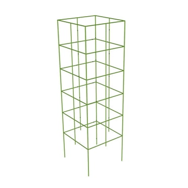 Panacea 47-in 4-Panel Heavy Duty Powder Coated Steel Tomato Tower Light Green Plant Cage