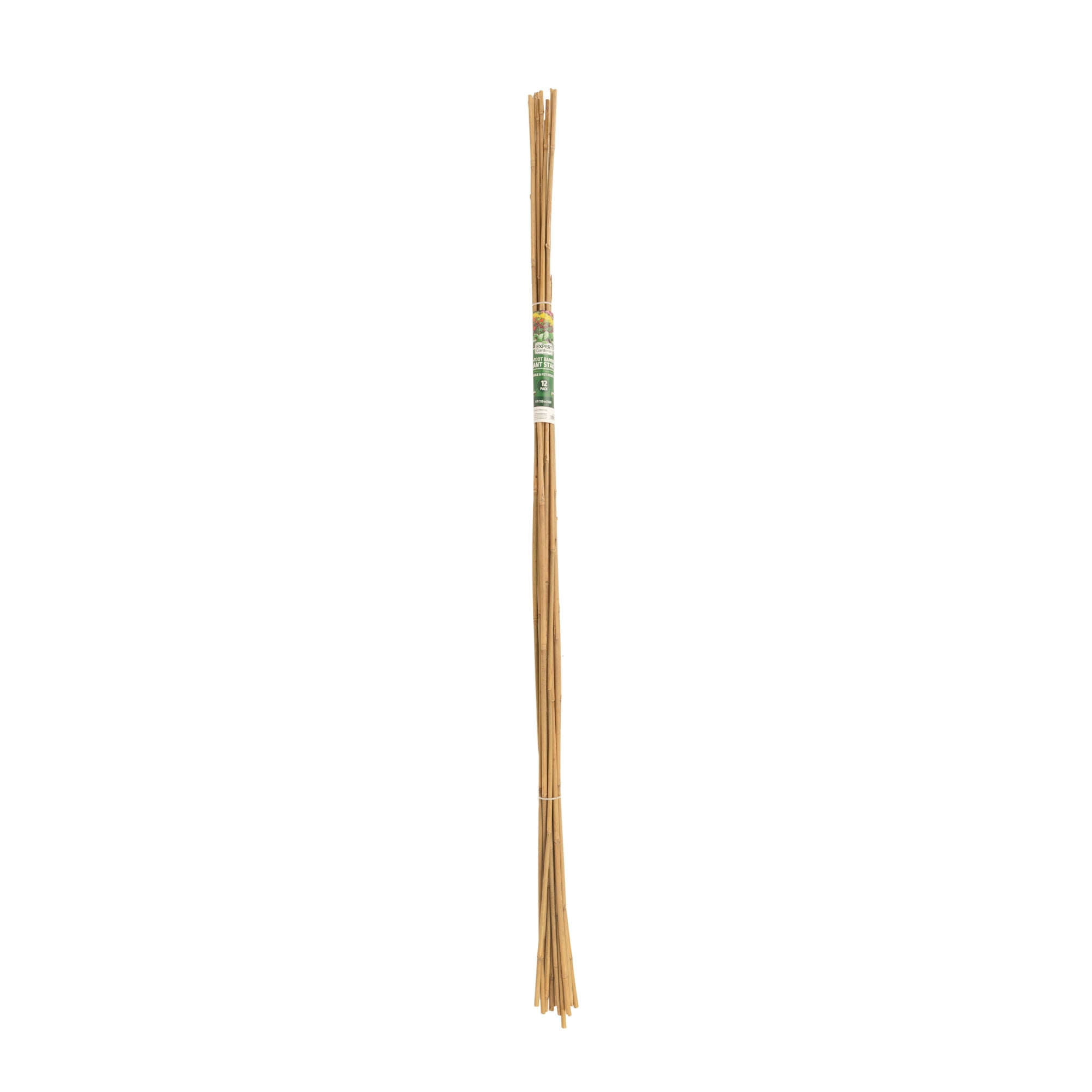 Panacea 5 Foot Bamboo Garden Stakes, Plant Support Stakes, 12 Pack, Weather Resistant