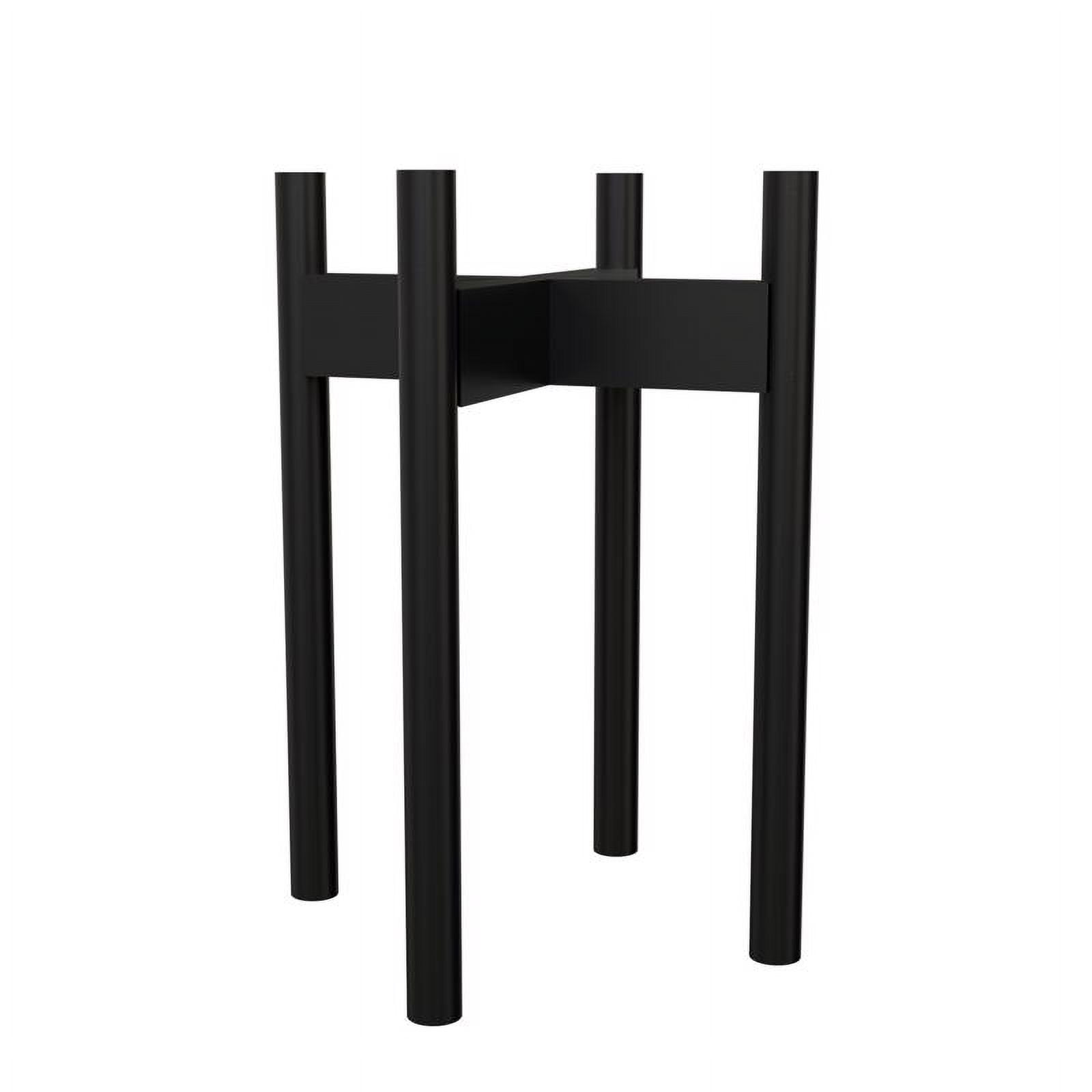 15" Black Wood Mid-Century Modern Plant Stand