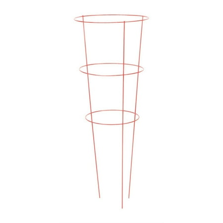 Panacea 83811 42 x 14 in. Promotional Tomato Cage with 3 Ring & Leg, Red