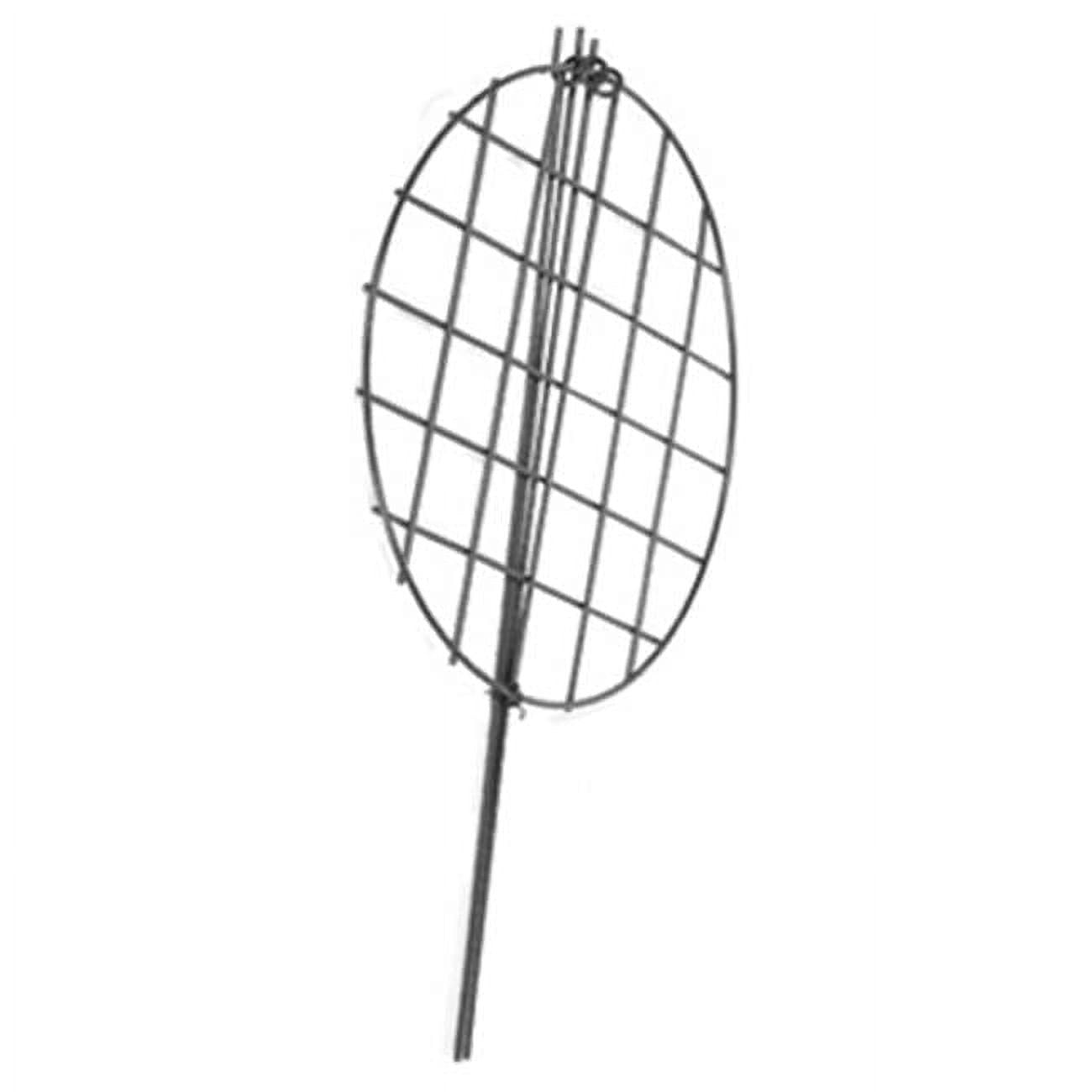 Gray PVC Coated Plant Support Grow Thru Ring 12" x 18"