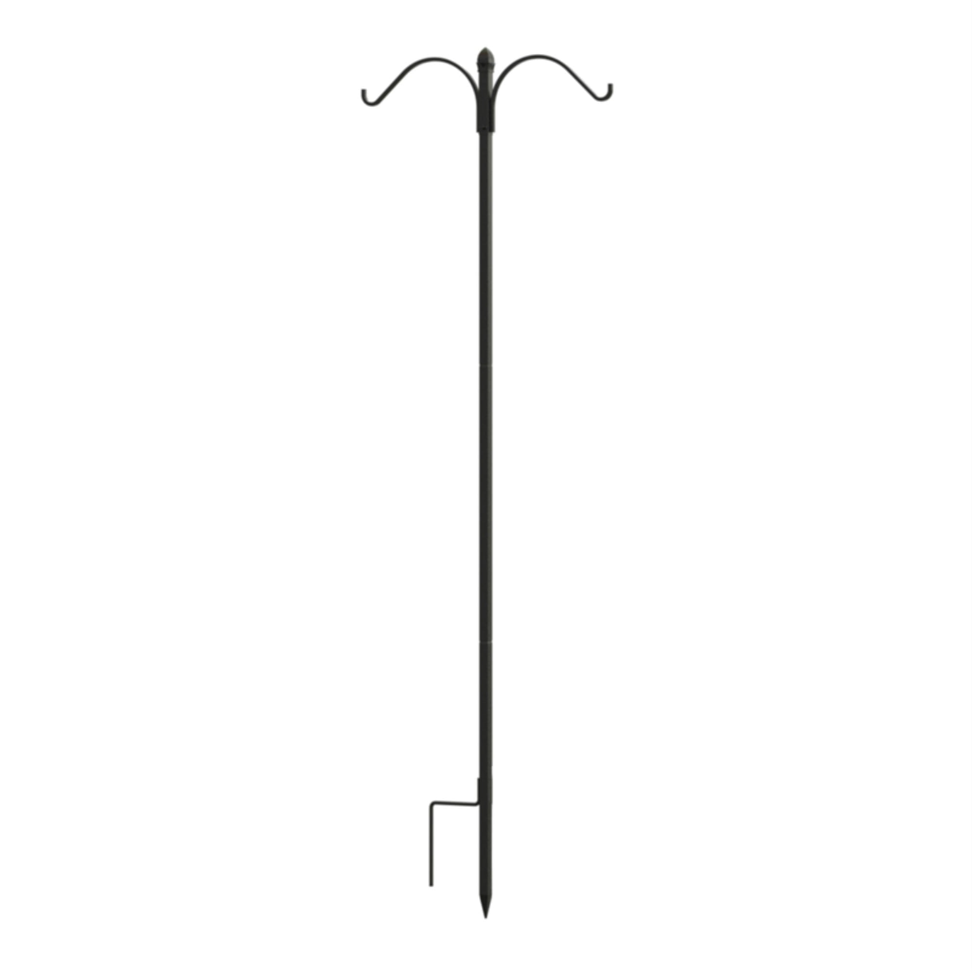 Panacea 84.5" Steel Black Double Shepherd's Hook