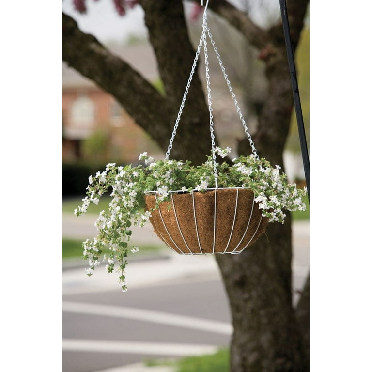 Panacea Steel Hanging Basket White Panacea Steel Hanging Basket White