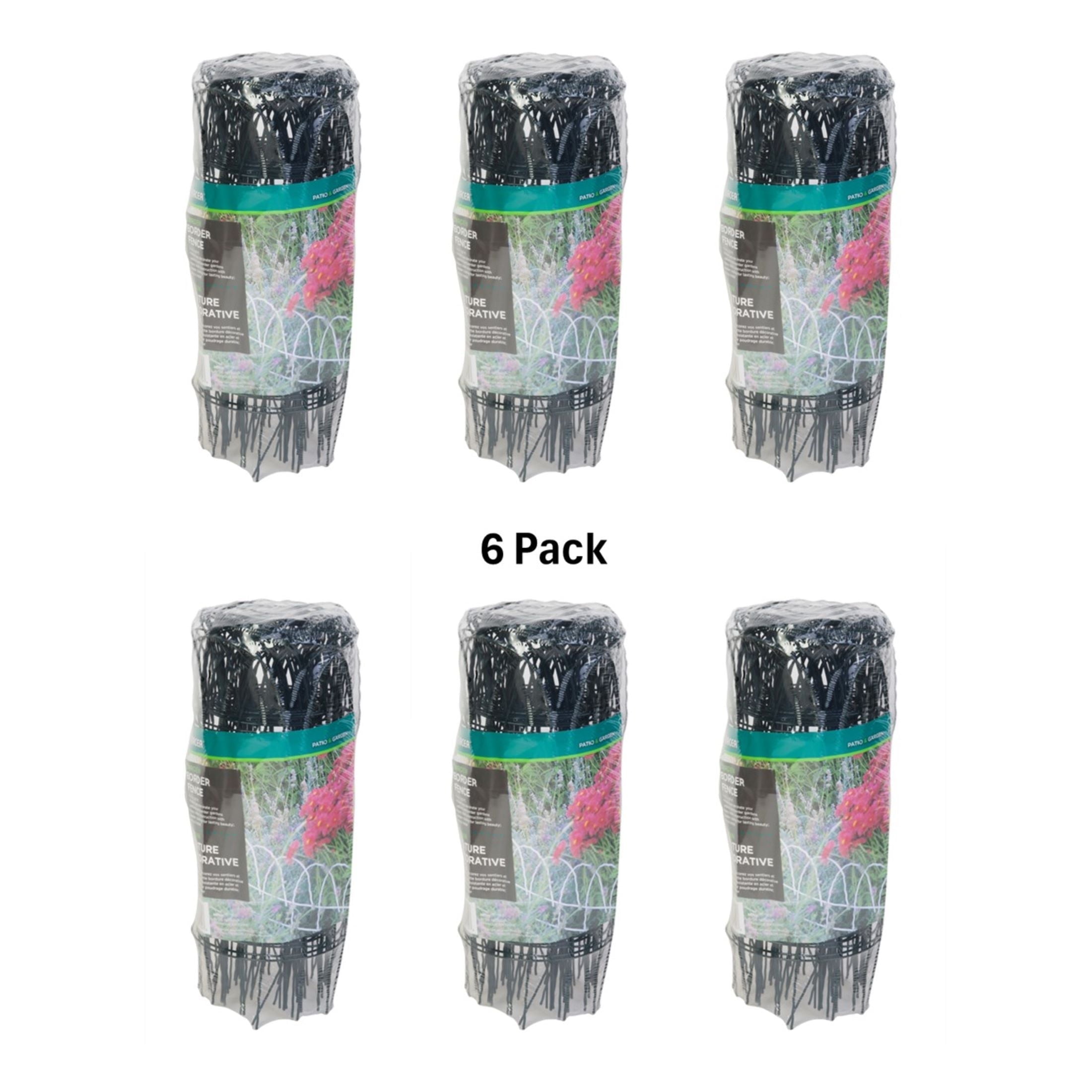 Panacea Set of 6 Green Wire Garden Edging Fence Roll, 14" x 20' Long, Border Edging