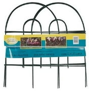 Panacea 89312 18 x 8 Green Wire Round Top Folding Garden Fence Fencing - Quantity of 6