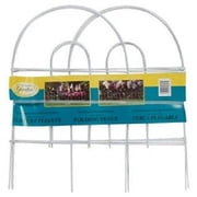 Panacea 89313 18" Tall x 8 Long White Wire Arch Top Garden Border Fence Fencing - Quantity of 24