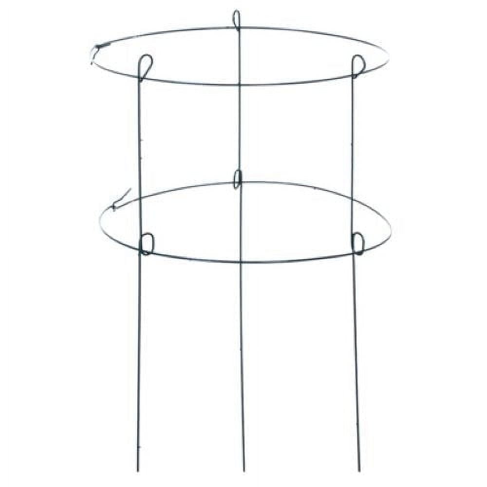 Panacea 89322GT 18" W x 36" L Double Green Metal Peony Ring Plant Support - Quantity of 10