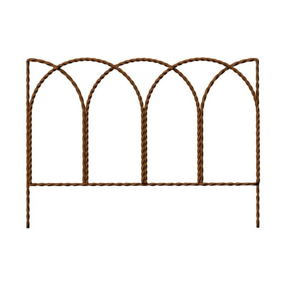 Panacea 14 in. x 20 in. Stainless Steel Brown Leaf Border Edging, 12 Count