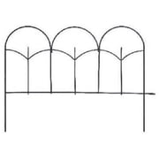 Panacea 89393 14" x 18" Black Metal Triple Stalk Garden Edge Border Fencing - Quantity of 24