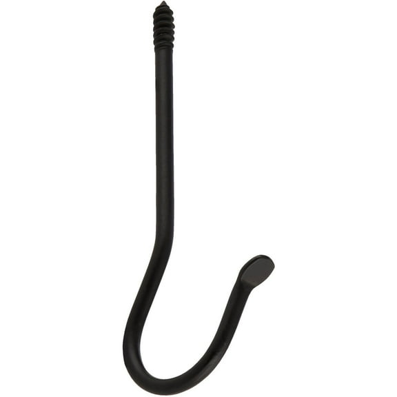 Panacea Forged Threaded J Hook - Steel, Screw-In, Black - 1 Pack, 6 Inch