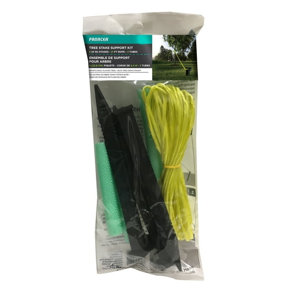 Panacea 9 in. H Black Plastic Tree Stake Kit with Covers