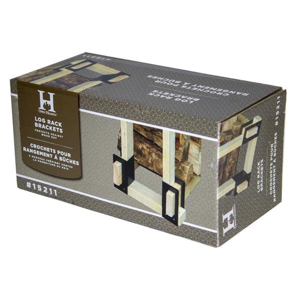 Panacea Black Powder Coated Steel Log Rack Bracket - Walmart.com