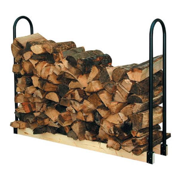 Log Rack Outdoor Adjustable, Model RRK150, Black Powder Coated Steel ...