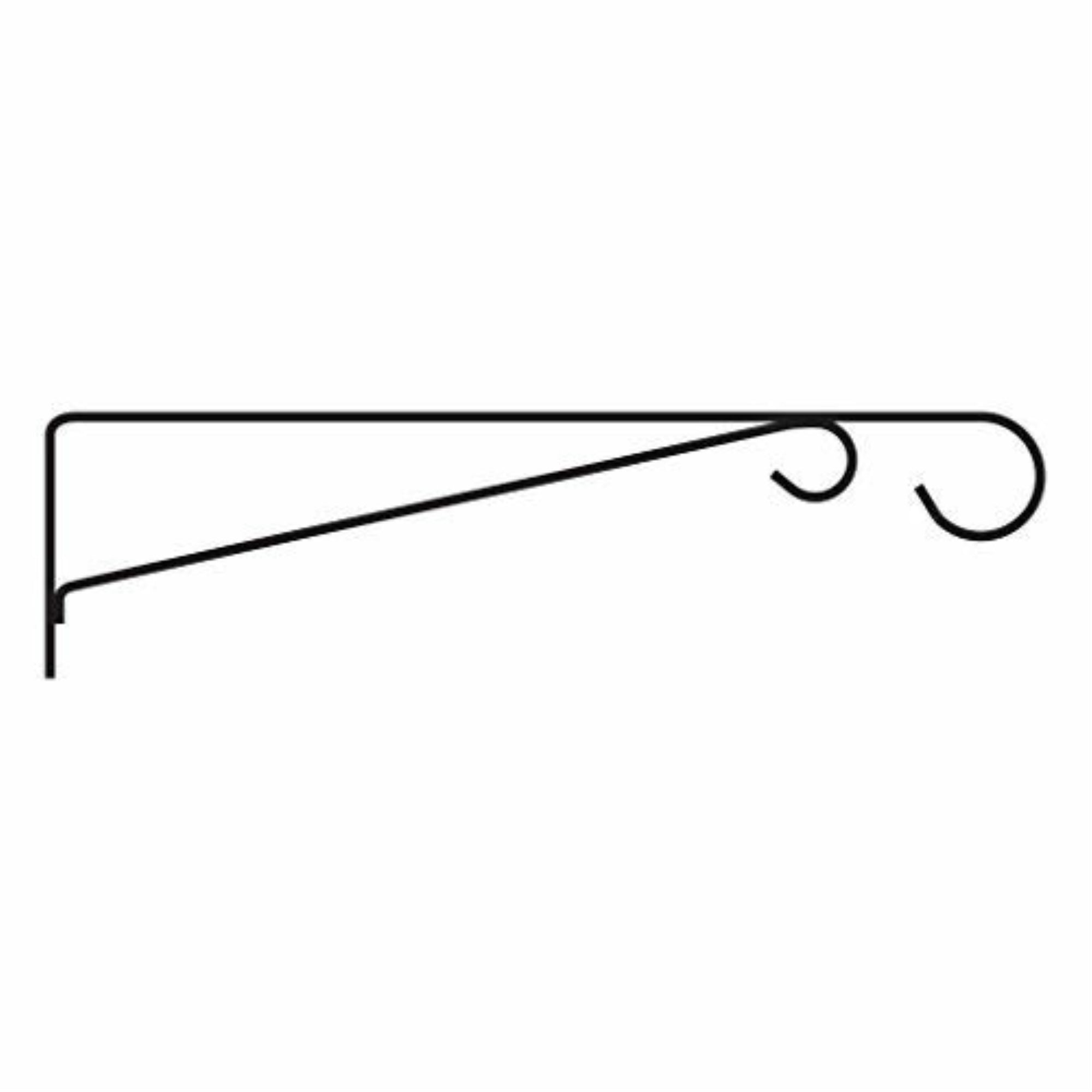 Panacea Black Steel 15 in. Wall Mount Plant Hook