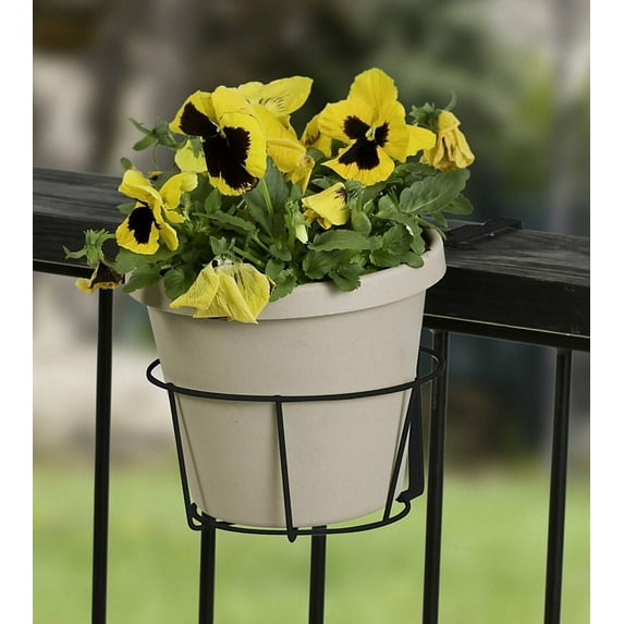 HOLDER FLOWERPOT ADJ BLK (Pack of 1)
