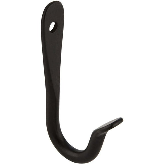 PANACEA 89403 Plant Hook Black Wrought Iron 3" H J-Hook w/Screw Powder Coated