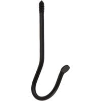 Black Powder Coated Metal 6-inch Threaded J-Hook Plant Hook