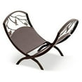 thumbnail image 1 of Panacea Compact Foldable Powder-coated Steel Oak Leaf Log Bin w/Pan, Brown, 1 of 9