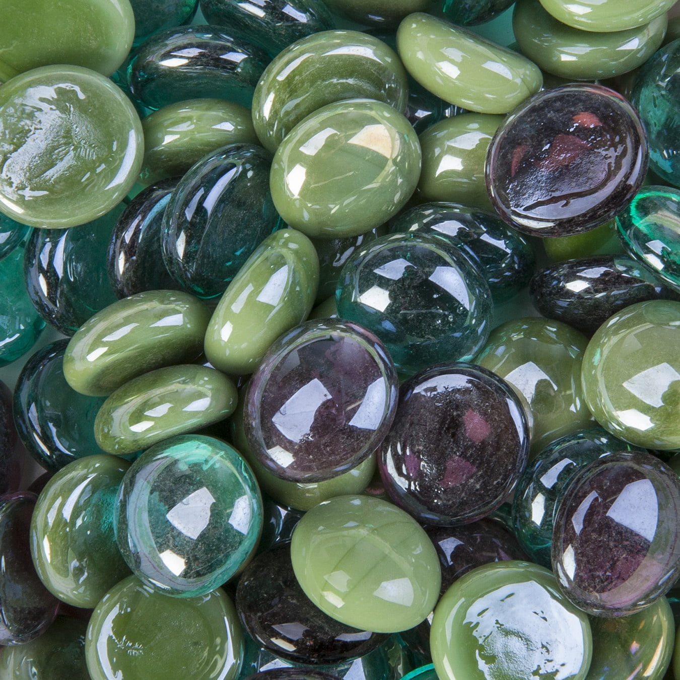 Peacock Green and Blue Decorative Glass Stones 42oz