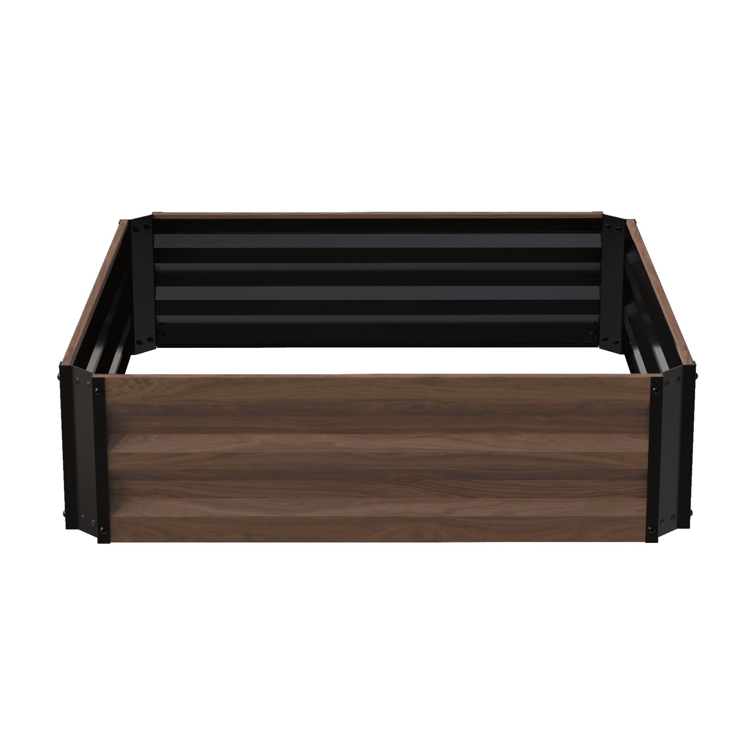 Panacea Expandable Raised Garden Bed - Rust Resistant Steel, Outdoor - 36 in Square, Brown