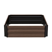 Panacea Expandable Raised Garden Bed - Rust Resistant Steel, Outdoor - 36 in Square, Brown