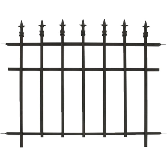 Panacea Finial Decorative Metal Garden Fence Border - Expandable Lawn Fencing, 5 pack