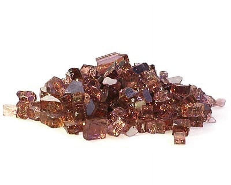 Copper Colored Tempered Fire Glass, 25 lbs.