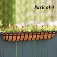 thumbnail image 1 of Panacea Flat Iron Series Planter Boxes, Black, 48"L, 4 Pack, 1 of 7