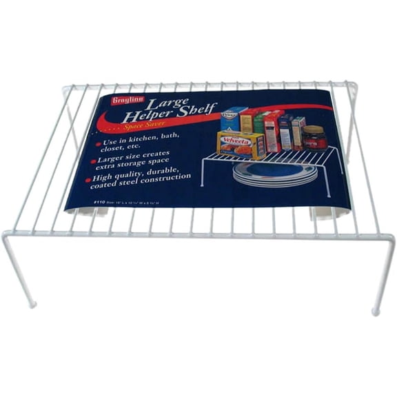 Panacea Grayline 40110, Large Kitchen Helper Shelf, White