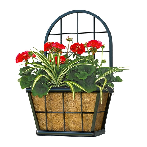 Panacea 81437 Modern Farmhouse Wall Planter with Trellis, 11.5"" W