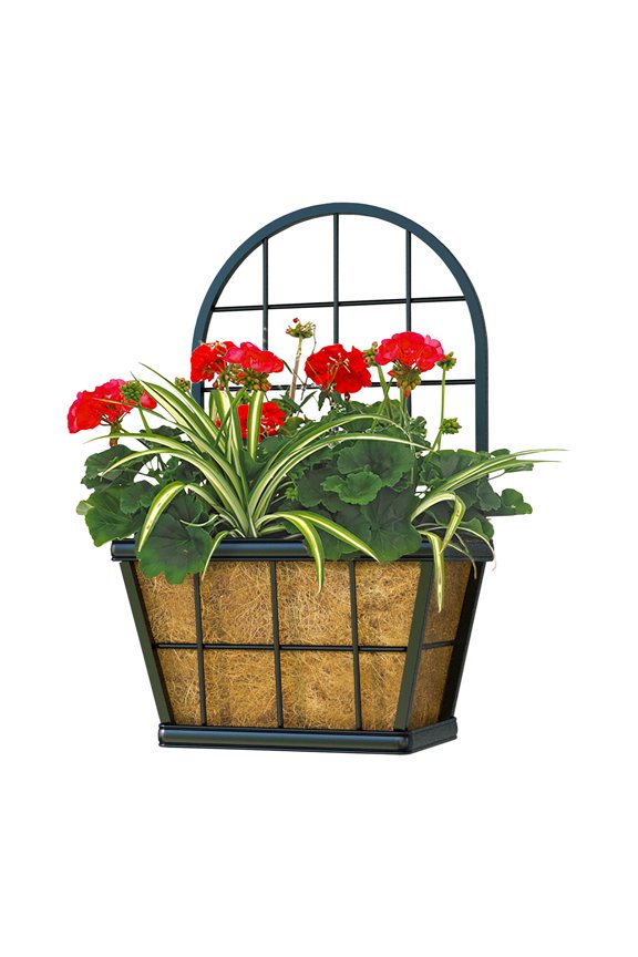 81437 Modern Farmhouse Wall Planter with Trellis, 11.5"" W