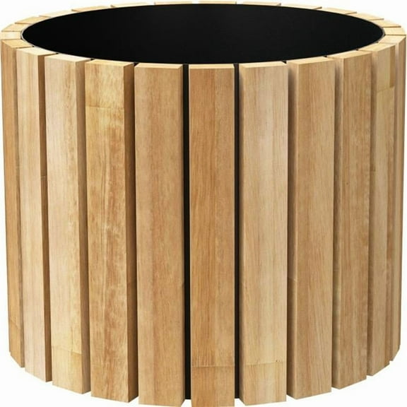 Panacea Products 80285 10.75 x 12 in. Cedar Slat Wood Planter with Plastic Fabric Liner - Case of 6