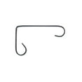 thumbnail image 1 of Panacea Products 259346 6 in. Powder-Coated Steel Hanging Plant Bracket, Black, 1 of 1
