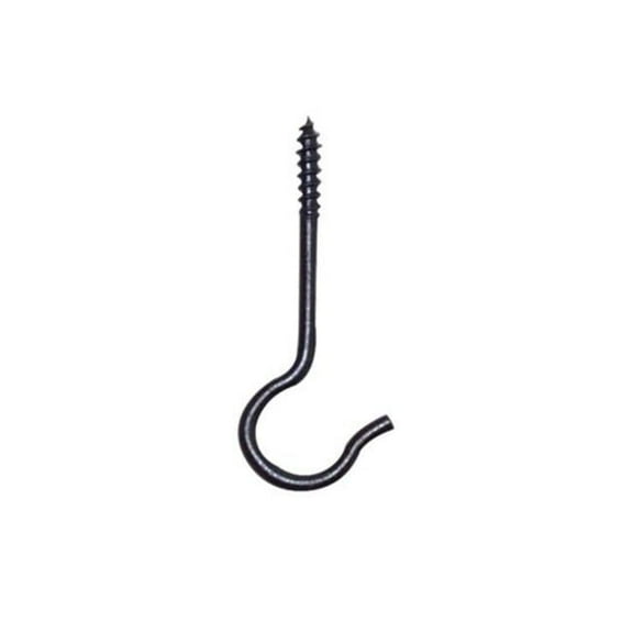 Panacea Products 259377 2.6 x 0.7 in. Ceiling Plant Hook, Black - Pack of 5