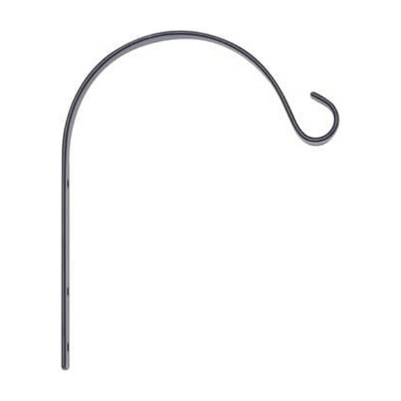 Panacea Products 259394 6 in. Curved Hanging Plant Bracket, Black Steel