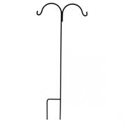 Panacea Products 259428 64 in. Green Thumb Double Round Shepherds Hook, Black - Powder Coated Steel