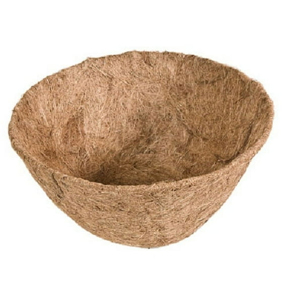 Panacea Products 88593GT 7.5 x 16 Inch Round Pre-Formed Coco Fiber Liner Hanging Basket Liner - Quantity of 24