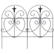Panacea Products 89379 18" x 8 Black Romantic Garden Folding Fence Fencing - Quantity of 10