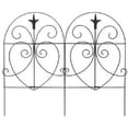 thumbnail image 1 of Panacea Products 89379 18" x 8' Black Romantic Garden Folding Fence Fencing - Quantity of 6, 1 of 1