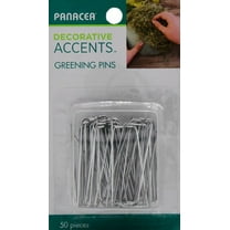 Panacea Products Greening Pins, 4.75" long, Floral Arranging Supplies, Silver Metal, 50 Pieces