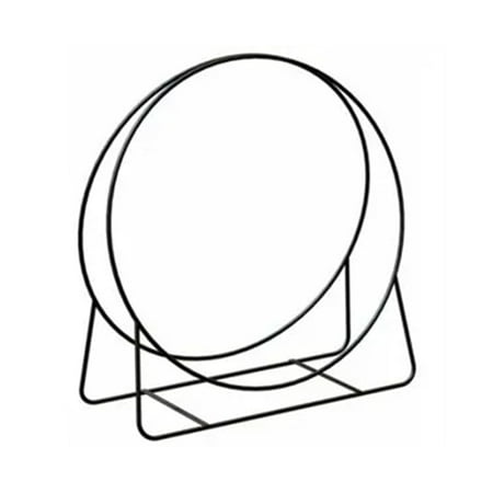 Panacea Products Open Hearth 20 Inch Tubular Black Metal Log Hoop Firewood Rack