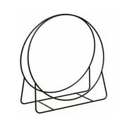 Panacea Products Open Hearth 20 Inch Tubular Black Metal Log Hoop Firewood Rack