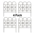 thumbnail image 1 of Panacea Set of 4 Steel Garden Fence Panels, Triple Arch Design, Black, 31" H x 24" W, 1 of 6