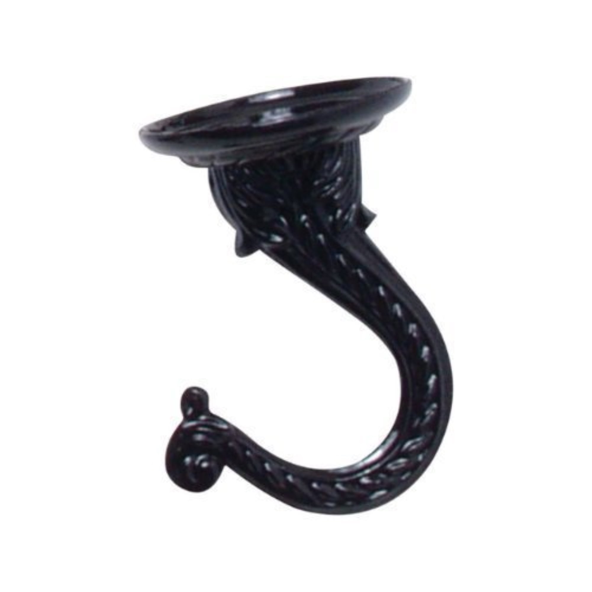 Panacea Sturdy Metal Ceiling Hook, Black, 2"