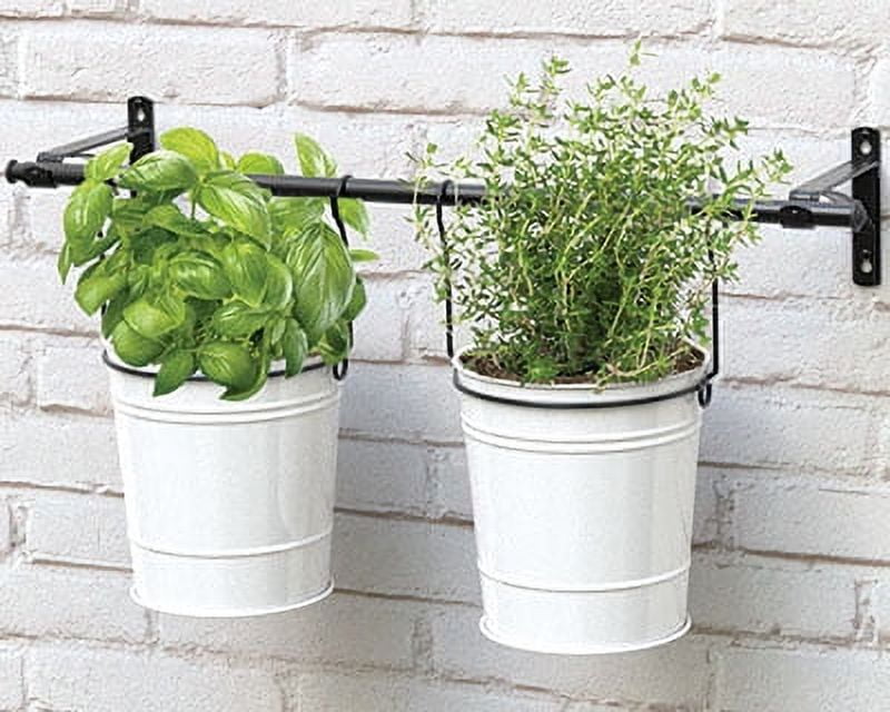 Park Hill Galvanized Lined Wooden Planters, Set Of 2