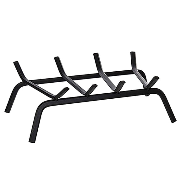 Panacea Wrought Iron Four Bar Fireplace Grate, Black, 17.75"