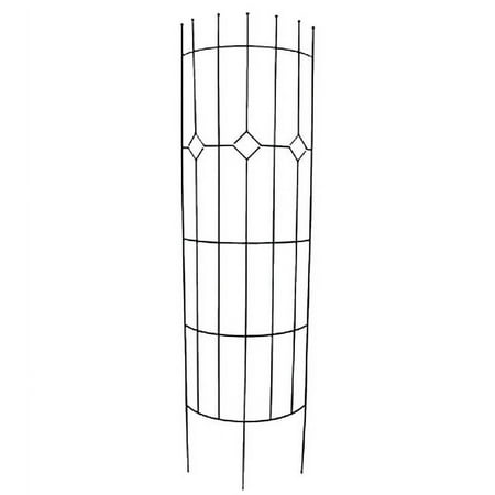 Panacea™ 89656 Semi Round Arts & Crafts Style Steel Trellis, Black, 20" x 72"