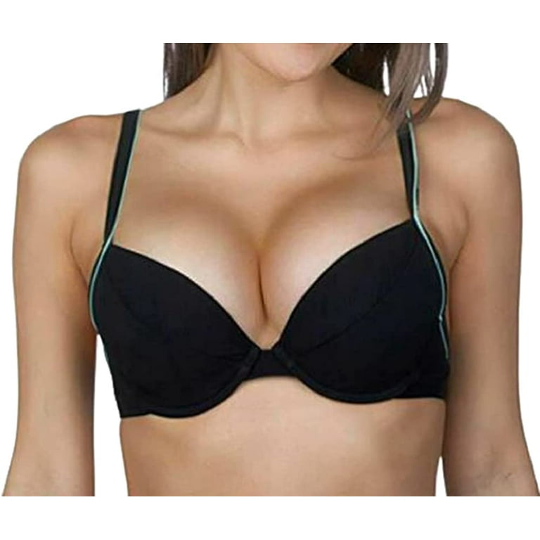 Panache BLACK AQUA Grace Underwire Bikini Swim Top US 32DDD F UK 32E