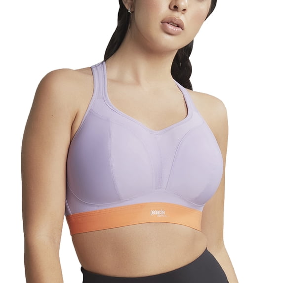 Panache Boundless Racerback Non-Wire Sports Bra (7341),28HH,Lilac/Orange